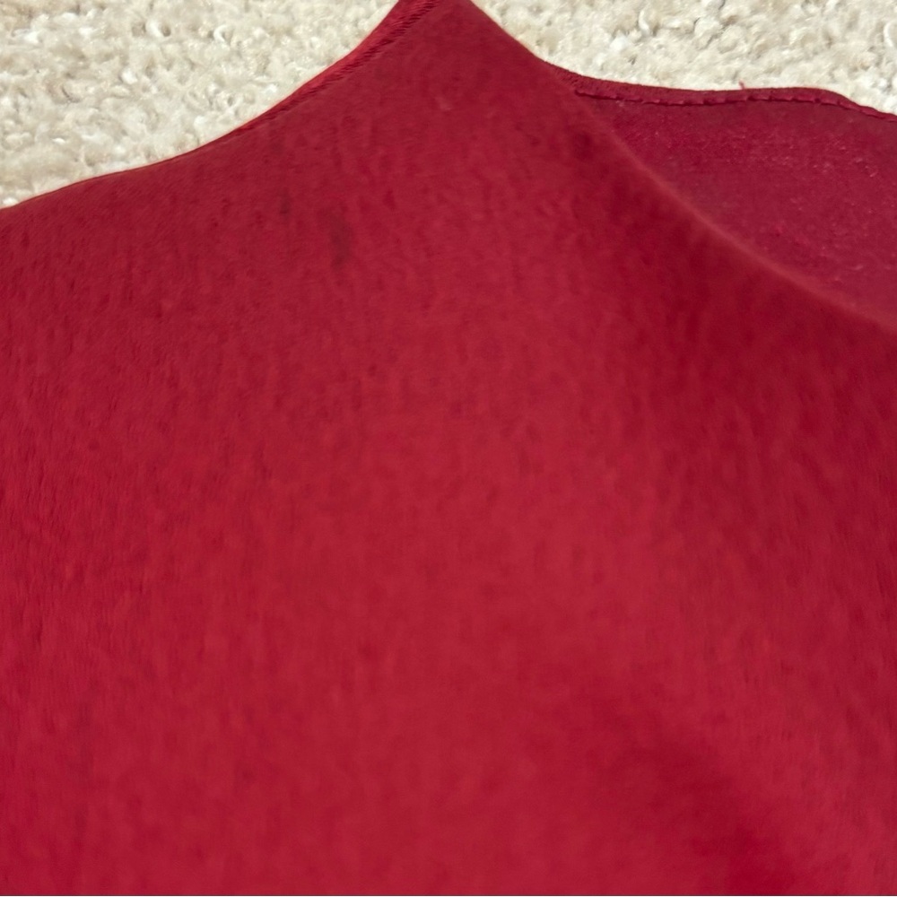 Ted Baker Dress Kandal Midi High Low Fit and Flare in Burgundy - Picture 7 of 12